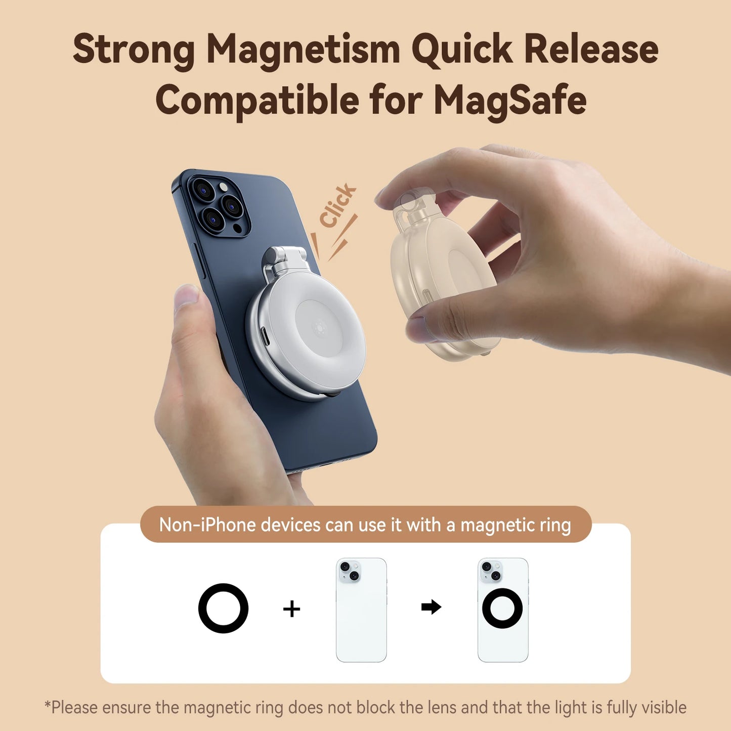 MagniGlow ✨ – Compact Magnetic Light 📸 for Stunning Selfies 💡