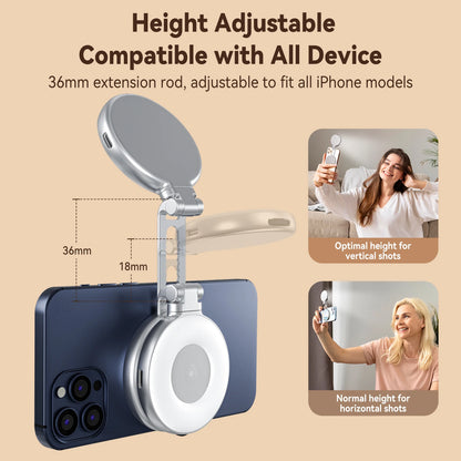 MagniGlow ✨ – Compact Magnetic Light 📸 for Stunning Selfies 💡